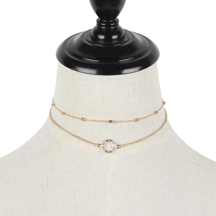 Многослойное короткое металлическое ожерелье, европейские и американские украшения, ретро-цепочка, чокер, цепочка на ключицы