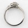 flour Ring Pt900Platinum/diamond #6.2(US Size) flour 4.2g Women Used