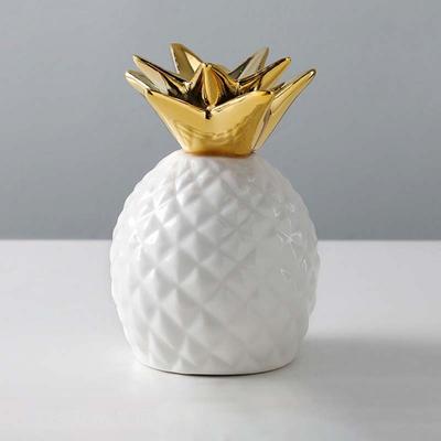Keramik Keramik Ananas Sparschwein Vergoldung Goldene Bohnen Behälter Spar Geld Tank Nordischer Stil Schreibtisch Dekoration Geldtopf Erwachsene