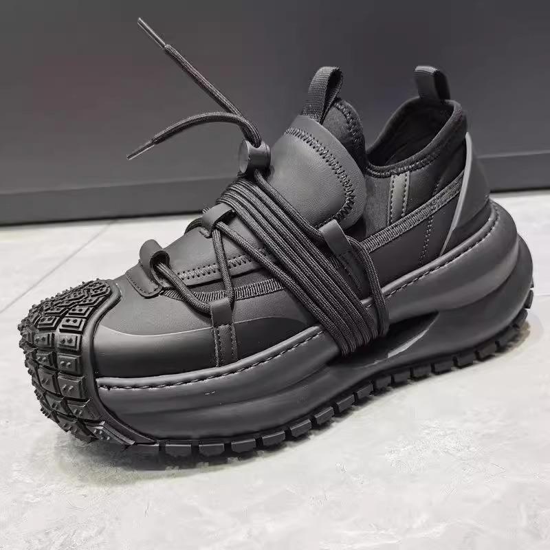 Spring Autumn New Luxury Men's Thick Bottom Casual Sneakers Soft Bottom Versatile Wear resistant Anti slip Sports Running Shoes