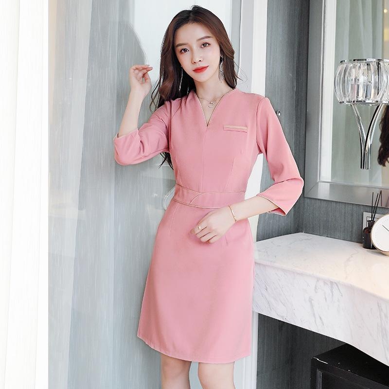 Damen Berufs-Salon- & Spa-Uniform: Kosmetikerin, Rezeption, Teehaus, Fußmassage, Schlankheitskleidung