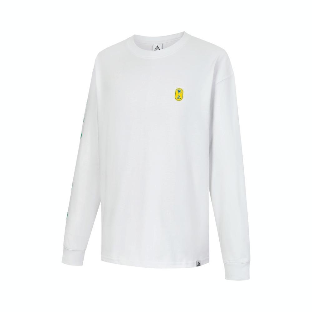 Nike ACG Series Printed Pattern Crew Neck Casual Outdoor Loose Fit Soft Long Sleeve Drop Shoulder T-Shirt Men T-Shirts Mountain-White FV3489-121