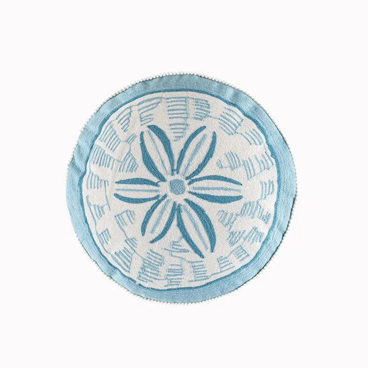 45cm Round Yoga Circle Mat Tatami Futon Meditation Cushion Cover Morocco Style Pillowcase Balcony Window Chair Cushion Unfilled