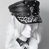 2000s Punk Rivet Studded Cricket Cap With Skull Crossed Decor Beret Hat For Women Western Theme Party Casual Outfit Accessory