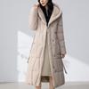 Fashion Woman Parkas Winter Long Coats Hooded Thick Warm Overcoat Women's Jackets With Belt