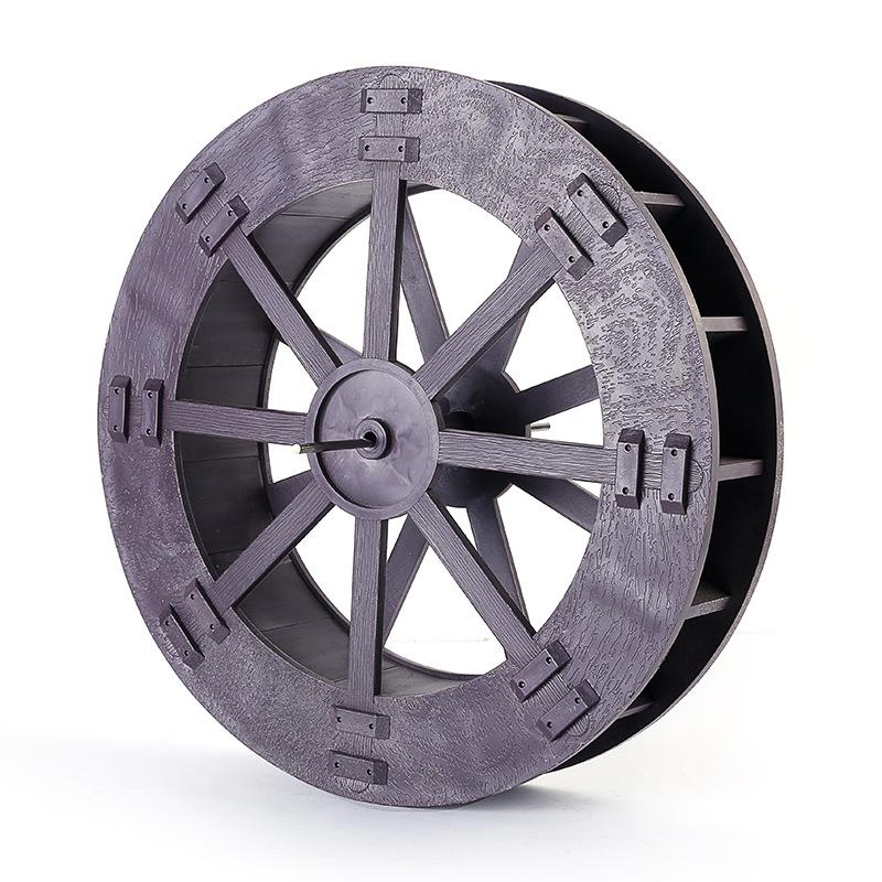 Rotatable Rockery Water Feature Fountain, 17-31CM Wide, with DIY Plastic Water Wheel