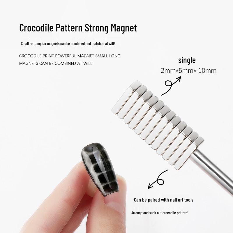 Strong Crocodile Pattern Cat Eye Nail Art Magnet Tool Crocodile pattern magnet set #18
