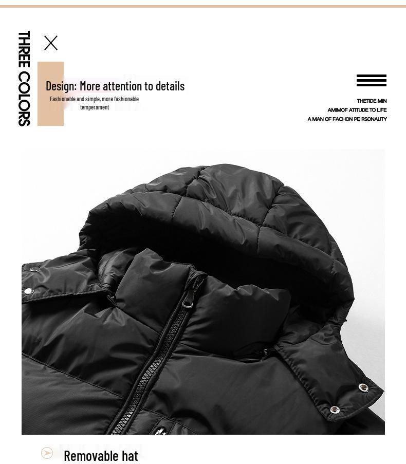 Veste Chaude à Capuche Coupe-vent Unisexe - Version Haute