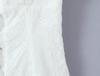 White One-Shoulder Lace Patchwork Slim Summer Dress with Cinched Waist and Short Sleeves