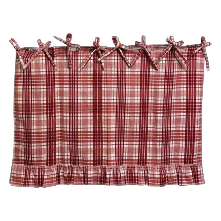 Heat Resistant Fabric Oven Curtain With Adjustable Ribbons And Elegant Ruffled Trim Cabinet Dish Washer Hide Skirt Cover