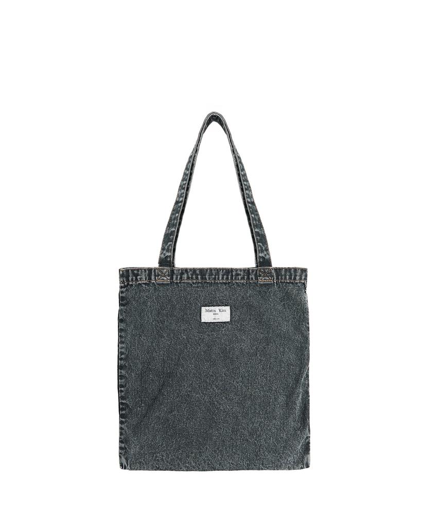Matin Kim Matin Stitch Denim Ecobag In Black