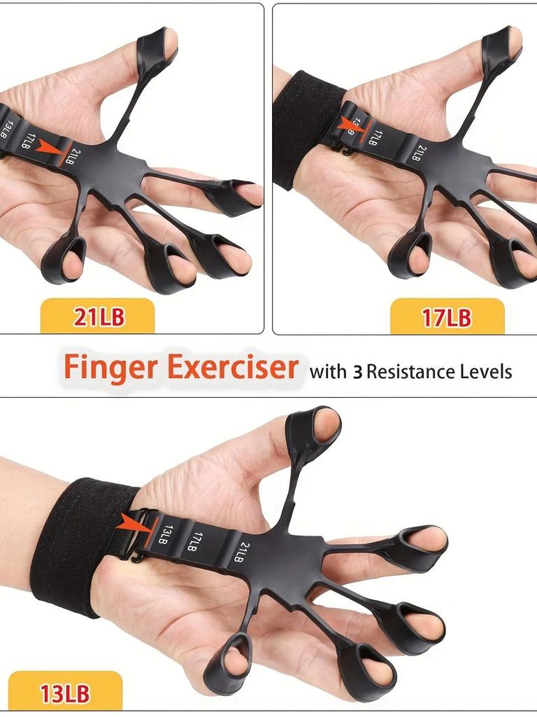 5PCS Grip Strength Trainer Kit Adjustable Hand Grip Strengthener For Muscle Building Injury Recover Hand Rehabilitation Training
