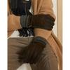 Daks Brown Goat Leather Suede Touch Gloves Dcgv2f172