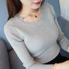 Autumn Winter Women Knitted Sweater Pullover Slim Long Sleeve Butterfly Neck Jumper Sweater Female