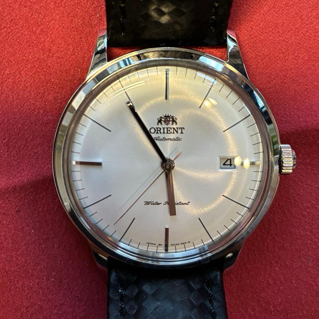 [Good condition] ORIENT Bambino automatic winding white dial