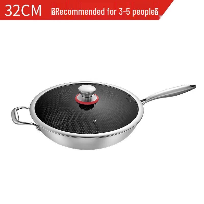Oumeida Crystal Diamond Series 316 Stainless Steel Wok