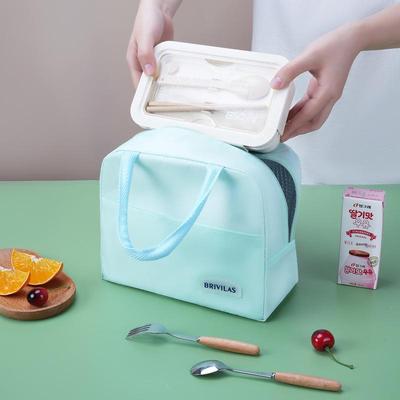 Geïsoleerde Lunchtas met Grote Capaciteit – Koreaanse Stijl, Waterdicht, Verdikte Aluminiumfolie, Vershoudende IJsverpakking voor Kantoorpersoneel.