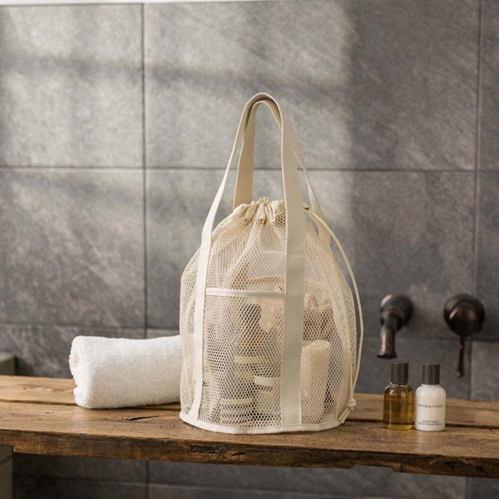 Bundle Pocket Clothes Storage Bag Handbag Hanging Shower Organizer Mesh Toiletry Bag  Organizer