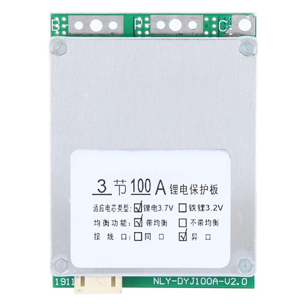 3S 12V 100A Charging Controller with Balance Charging BMS PCB Board  for 18650 Battery