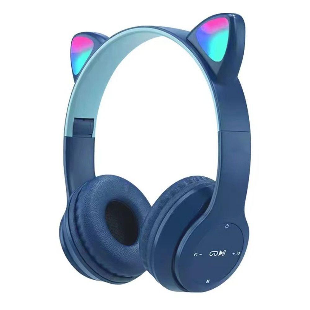 Luminous Cat Ear Wireless Headphone Bluetooth Over Ear Earphones  Kids Children