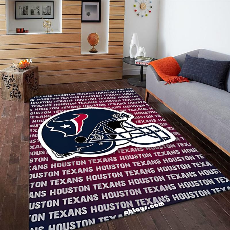 Basketball Texans Logo Carpet, Kitchen Rugs, Yoga Mat, Non-Slip Mats, Rug for Bathroom, Living Room Bedroom, Camping Rugs Christmas Gift