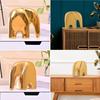 Golden Sleek Modern Elephant Ceramic Figurine | Luxury Home Décor Accent | Elegant Statement Piece for Living Room | Pack of 1