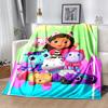 1pc Blanket Gabby's Dollhouse Print Design, Lightweight Blanket for Sofa, Bed- Soft &Warm, Gift for All Seasons like Christmas, Halloween