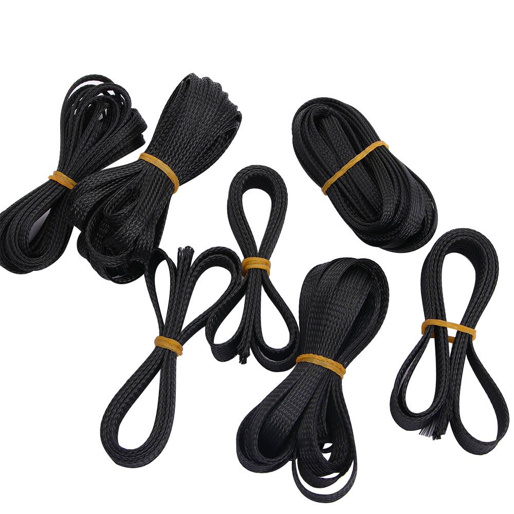 4/6/8/10/12/15/18/20/25mm Tight Expandable PET Protection Cable Wire Braid Sleeving Insulation