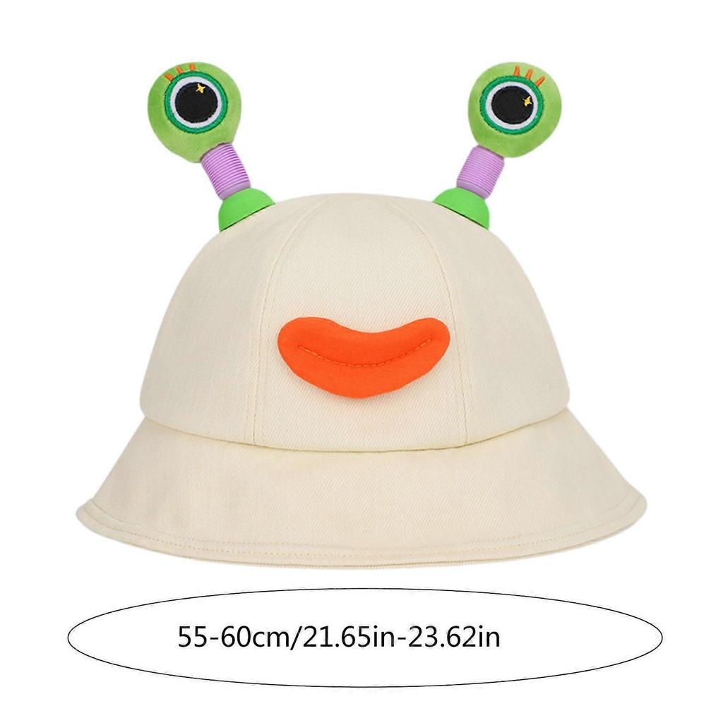 Funny LED Antennas Fisherman Hat for Female Outdoor Spring Sun Hat Cartoon Bucket Hat Party Headwear Summer Camping Hat  Purple