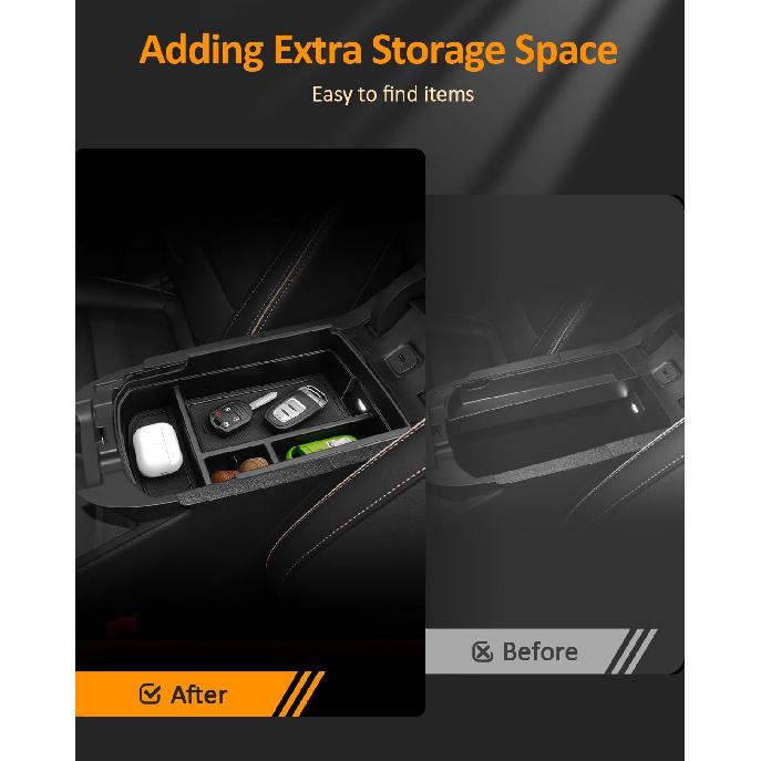 CDEFG for GMC Terrain 2018-2024 Center Console Organizer Tray for Terrain 2022 2023 2024 SLE, SLT, AT4, Denali Accessories Armrest Storage Box Insert