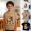 Camiseta Infantil Estampa de Macaco Fofa Engraçada Animal Print Manga Curta Top Macio Respirável Casual Streetwear para Meninos Meninas