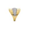 Bague - LUXENTER - Dushli - Or jaune 18 carats - Zircone brillante - Largeur 21 mm