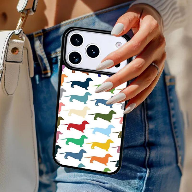 Dachshund Pattern Phone Case For iPhone 17 Air 14 15 13 12 Max Cover For Apple 14 15 16 16e 11 Pro Max Plus Coque