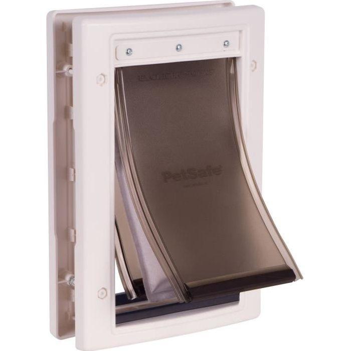 PetSafe - Porte pour Animaux Conditions Climatiques Extrêmes - Très Isolante - avec panneau de fermeture - Taille Moyenne M