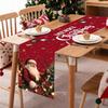 Weihnachts-Tischläufer im Vintage-Stil Retro Weihnachtsmann Tischdecke Weihnachtsdekorationen für Zuhause 2026 Navidad Noel Geschenk Neujahr 2026