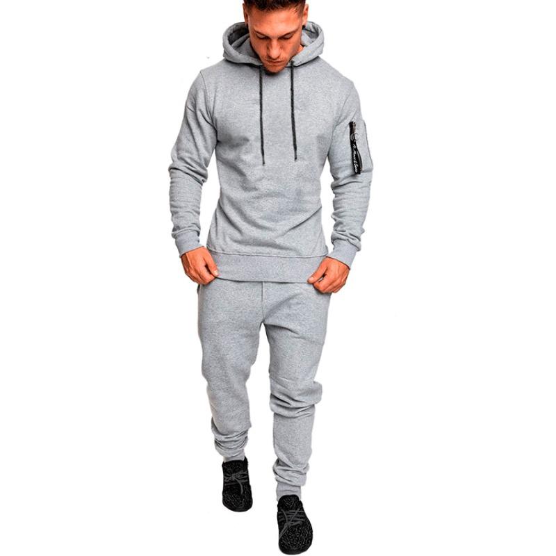 Men's Set Autumn/Winter Sets Fashion Outdoor Sports Leisure Camouflage Hoodie Set