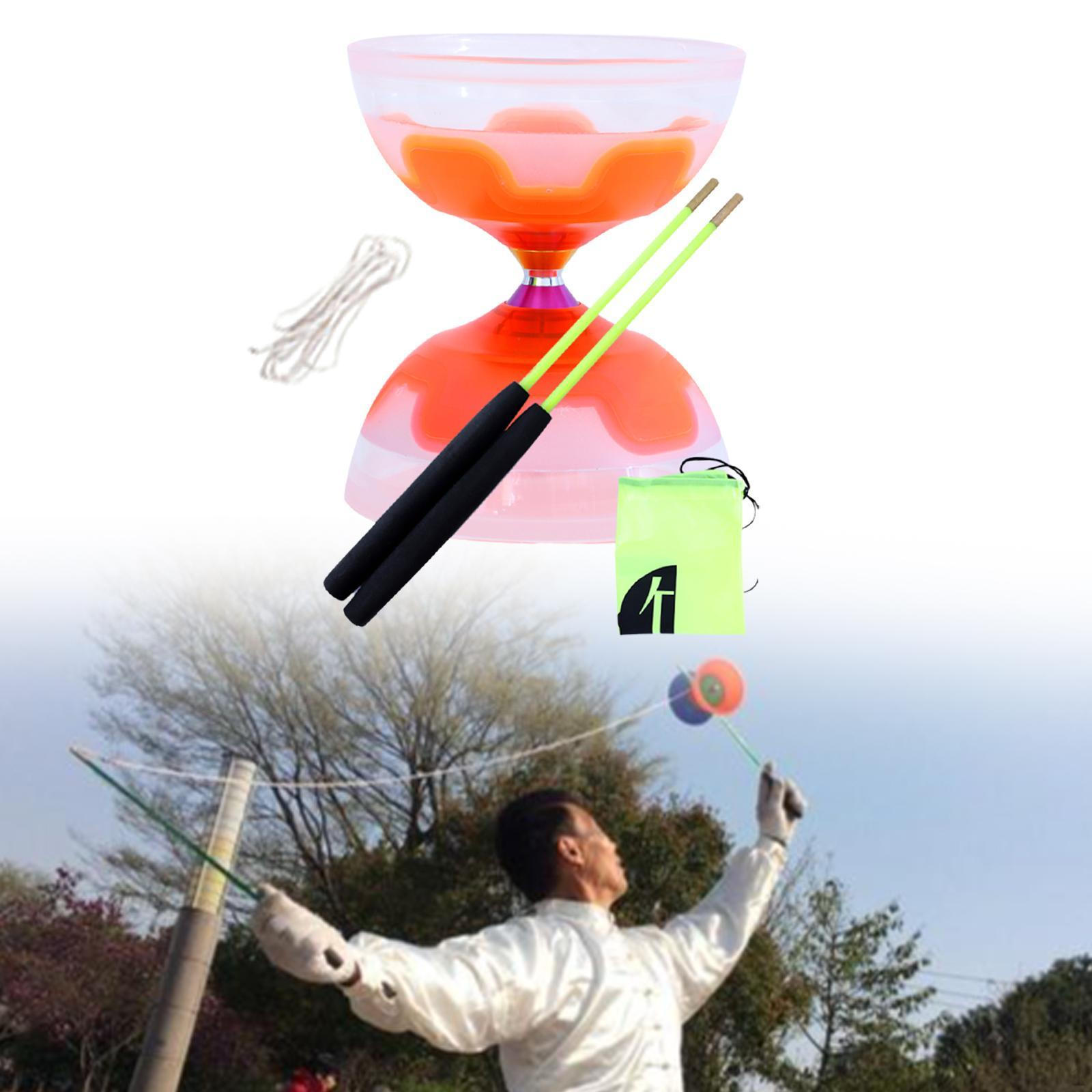 

Китайский набор Diabolo, мяч, игрушка для жонглирования, тройной подшипник для взрослых и детей оранжевый