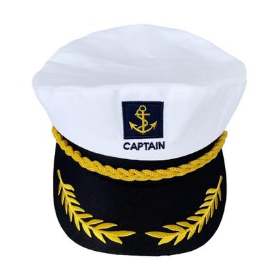Navy Marine Hat Sailor Captain Costume Yacht Captain Hat Skipper Hat Funny Part