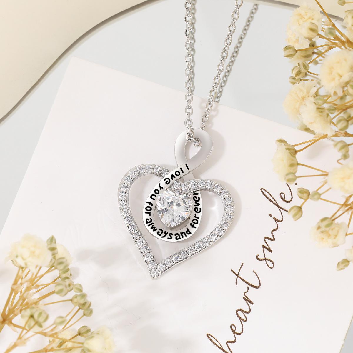

Love Infinite Pendant Necklace Retro Dyed Black English Twelve Stars Stone Love Necklace Premium Durable Quality