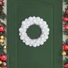 Christmas Ball Wreaths 2 pcs White 33 x 33 x 7 cm Polystyrene