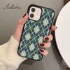 Argyle Plaid telefoonhoesje voor iPhone 11 12 13 14 Pro Max mini X XR XS SE 2020 5 6S 7 8 Plus Samsung Galaxy S21 S22 Cover shell