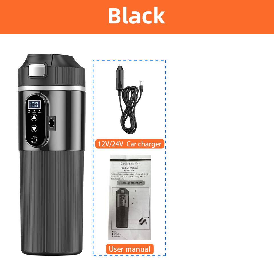12V/24V Car Kettle Portable Electric Travel Kettle Car Heater 500ML Hot Water Boiler Small Hot Water Heater For Tea Coffee Milk