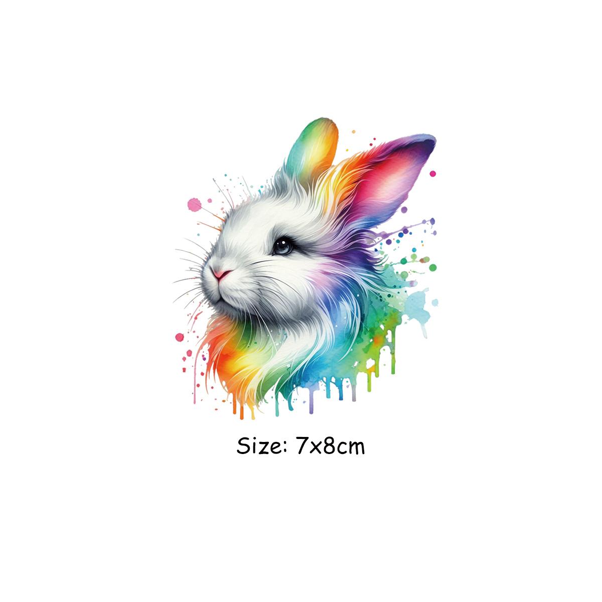 

Термопечать Акварельные животные Набор Футболки Наклейки Одежда Термопресс Аппликация Нашивки для одежды своими руками Легко вырезать