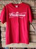 Fruit Of The Loom Budweiser Unisexs Tshirt Short Sleeve Size Large Red