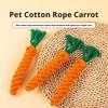 Carrot Dog Chew Toy Dental Rope for Teeth Cleaning Safe & Durable Braided Cotton Rope Puppy Teething Cleaning Toy