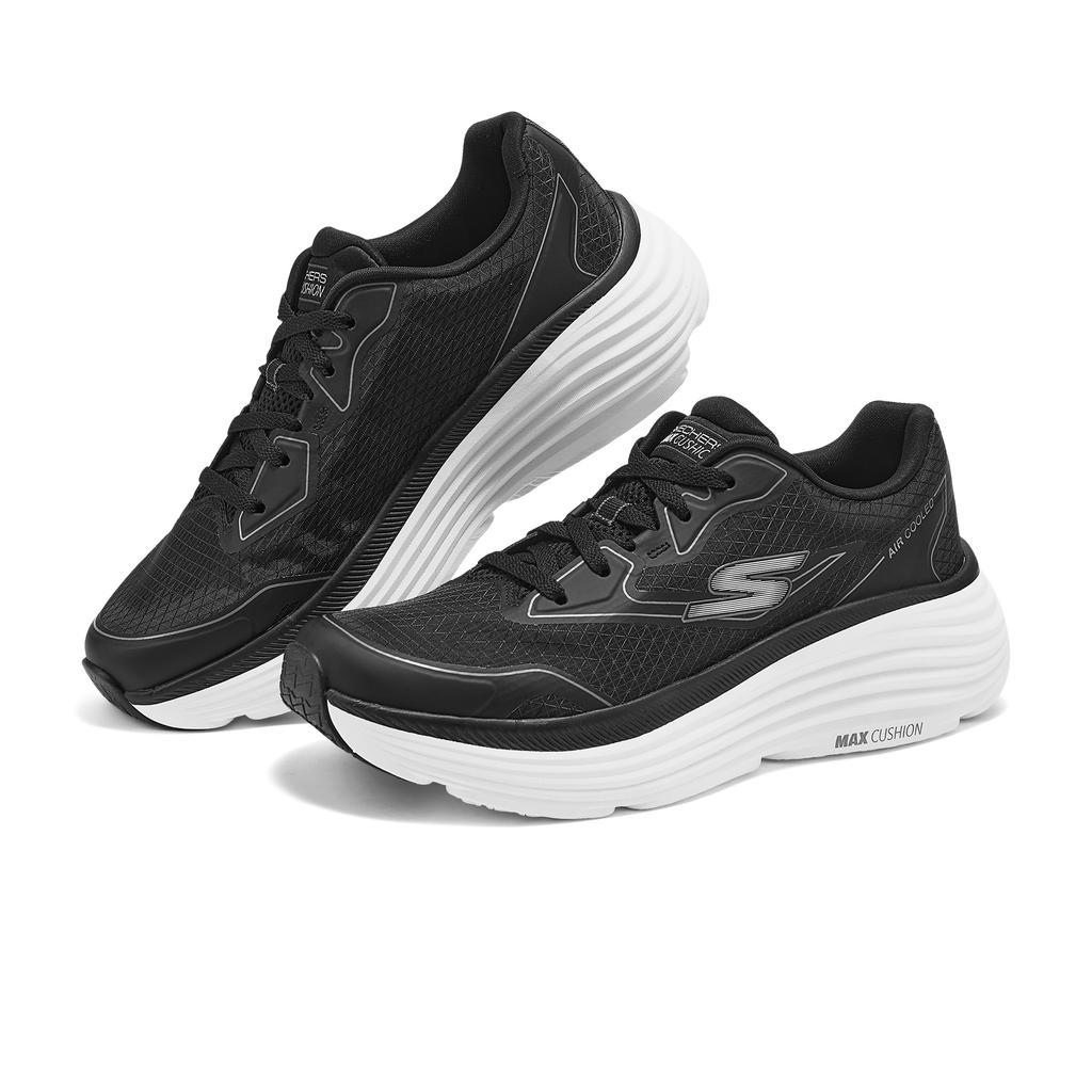 Skechers Max Cushioning Lightweight Supportive Breathable Casual Running Shoes Women Sneaker Black 220615-BKW