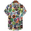 Camisa Vintage para Hombre 3D Lucha Libre Mexicana Estampada Ropa de Alta Calidad para Hombre Holgada Oversize Moda Casual Manga Corta