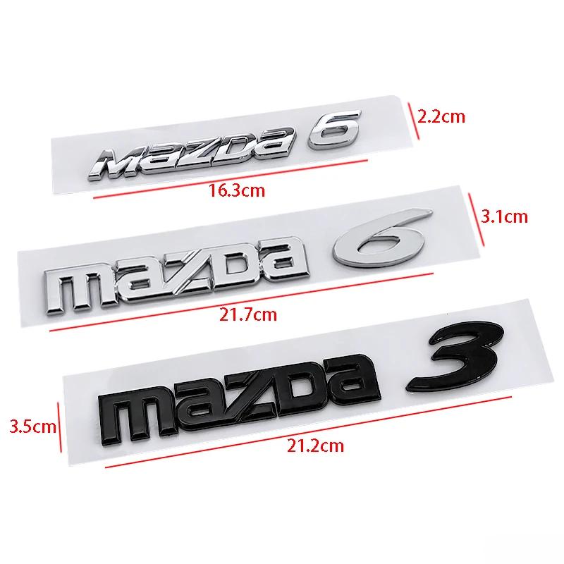 For Mazda 3 6 Tail Nameplate ABS Plastic Car Trunk Rear Logo Stickers Letter Decals Decorative Badge Auto Modified Accessories h5