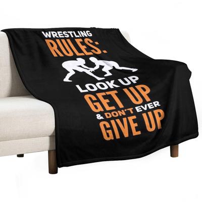 Wrestling Wrestler Gift Wrestling Rules Throw Blanket Heavy To Sleep Plush Hairys Warm Winter Blankets