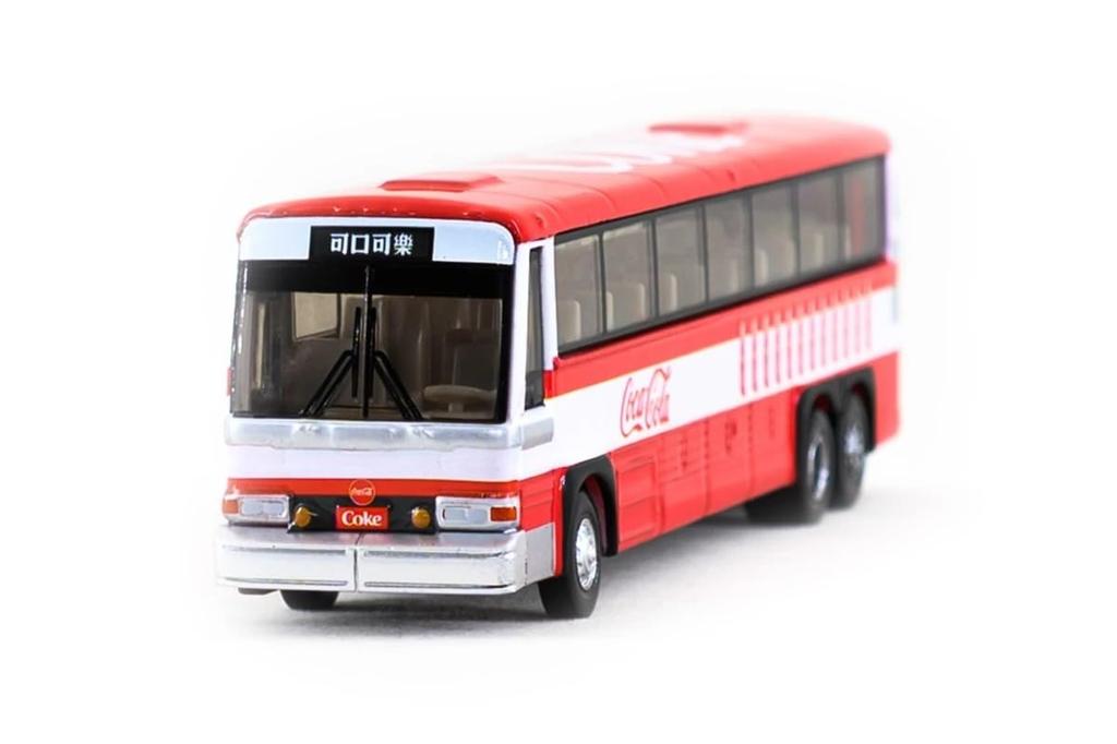 Tiny City Scale 96A3 Diecast Model 1/110 Single-Deck Coca-Cola Bus, Car, Red/White